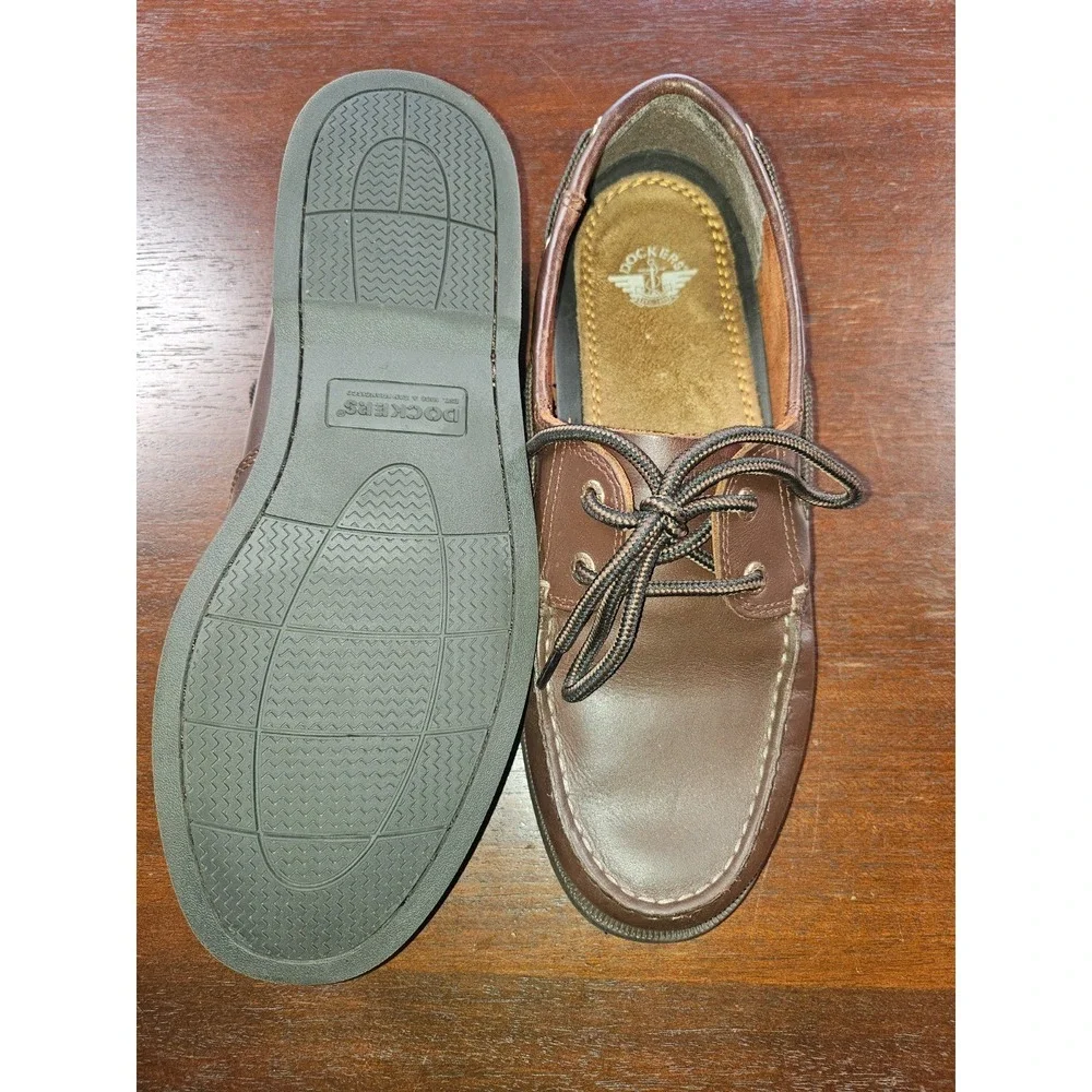 Dockers Men's Boat Deck Comfort Nautical Brown Lace Up SHOES SZ 9 M Never Worn